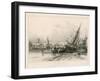 New London Bridge, from Billingsgate (Low Water) Drawn 31 July 1832-Edward William Cooke-Framed Giclee Print