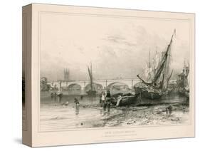 New London Bridge, from Billingsgate (Low Water) Drawn 31 July 1832-Edward William Cooke-Stretched Canvas