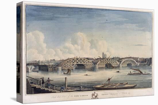 New London Bridge, London, 1827-G Yates-Stretched Canvas