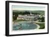 New London, Connecticut, Aerial View of the Eastern Point of the Griswold Hotel-Lantern Press-Framed Art Print