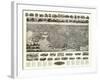 New London, Connecticut - Panoramic Map-Lantern Press-Framed Art Print