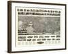 New London, Connecticut - Panoramic Map-Lantern Press-Framed Art Print