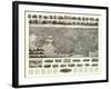 New London, Connecticut - Panoramic Map-Lantern Press-Framed Art Print