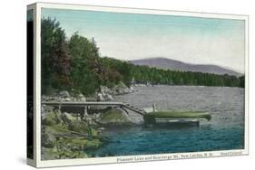 New London, New Hampshire, View of Pleasant Lake and Kearsarge Mountain-Lantern Press-Stretched Canvas