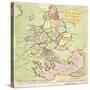 New Map of England and France, the French Invasion, 1793-James Gillray-Stretched Canvas