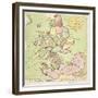 New Map of England and France, the French Invasion, 1793-James Gillray-Framed Giclee Print