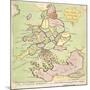 New Map of England and France, the French Invasion, 1793-James Gillray-Mounted Giclee Print