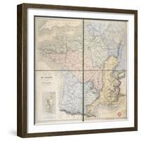 New Map of France, The Versified Geography Of France, 1862-Victor Guillon-Framed Giclee Print