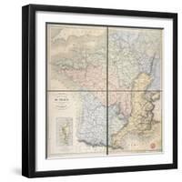 New Map of France, The Versified Geography Of France, 1862-Victor Guillon-Framed Giclee Print