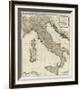 New Map of Italy with the Islands of Sicily, Sardinia and Corsica, c.1790-Thomas Kitchin-Framed Giclee Print