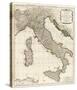 New Map of Italy with the Islands of Sicily, Sardinia and Corsica, c.1790-Thomas Kitchin-Stretched Canvas