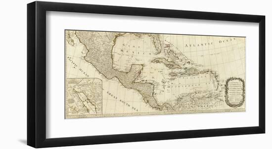 New Map of North America, with the West India Islands (Southern section), c.1786-Thomas Pownall-Framed Art Print