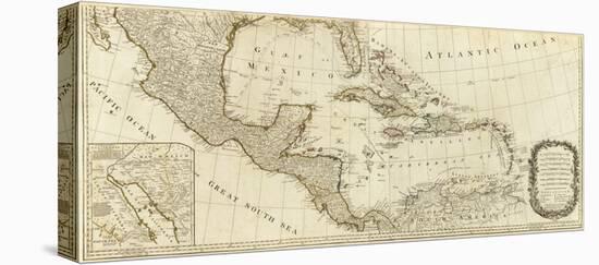 New Map of North America, with the West India Islands (Southern section), c.1786-Thomas Pownall-Stretched Canvas