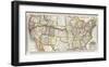 New Map of the American Overland Route, c.1879-null-Framed Art Print