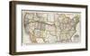 New Map of the American Overland Route, c.1879-null-Framed Art Print