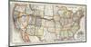 New Map of the American Overland Route, c.1879-null-Mounted Art Print