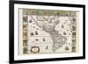 New Map of the Americas-Willem Janszoon Blaeu-Framed Premium Giclee Print