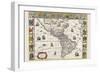 New Map of the Americas-Willem Janszoon Blaeu-Framed Art Print