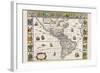 New Map of the Americas-Willem Janszoon Blaeu-Framed Art Print