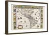 New Map of the Americas-Willem Janszoon Blaeu-Framed Art Print