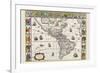 New Map of the Americas-Willem Janszoon Blaeu-Framed Art Print