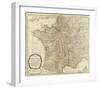 New Map of the Kingdom of France, c.1790-Thomas Kitchin-Framed Art Print