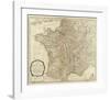 New Map of the Kingdom of France, c.1790-Thomas Kitchin-Framed Art Print