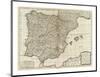 New Map of the Kingdoms of Spain and Portugal, c.1790-Thomas Kitchin-Mounted Art Print
