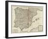 New Map of the Kingdoms of Spain and Portugal, c.1790-Thomas Kitchin-Framed Art Print