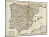 New Map of the Kingdoms of Spain and Portugal, c.1790-Thomas Kitchin-Mounted Art Print