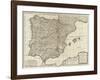 New Map of the Kingdoms of Spain and Portugal, c.1790-Thomas Kitchin-Framed Art Print