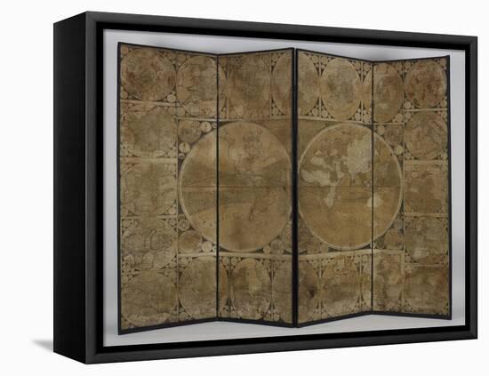 New Map of the World or Terrestrial Globe, London-Thomas Jefferys-Framed Stretched Canvas
