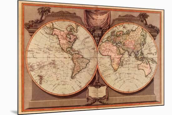 New Map of the World-null-Mounted Art Print