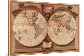 New Map of the World-null-Mounted Art Print