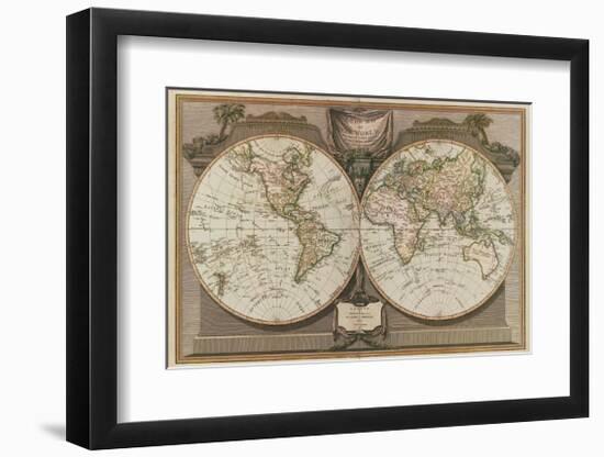 New Map of the World-null-Framed Giclee Print