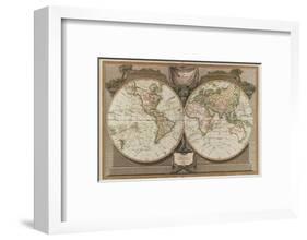 New Map of the World-null-Framed Giclee Print