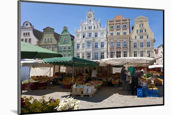 New Market Square, Rostock, Germany-Peter Adams-Mounted Photographic Print