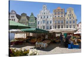 New Market Square, Rostock, Germany-Peter Adams-Stretched Canvas