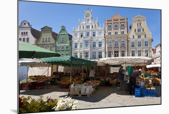 New Market Square, Rostock, Germany-Peter Adams-Mounted Photographic Print