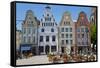 New Market Square, Rostock, Germany-Peter Adams-Framed Stretched Canvas