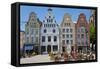 New Market Square, Rostock, Germany-Peter Adams-Framed Stretched Canvas