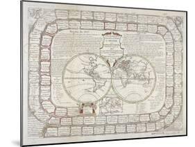 New Method of Geography of the World with the Most Considerable Cities Of The Earth, Paris, 1718-null-Mounted Giclee Print