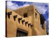 New Mexico Adobe Architecture, Santa Fe, New Mexico, USA-Jerry Ginsberg-Stretched Canvas