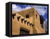 New Mexico Adobe Architecture, Santa Fe, New Mexico, USA-Jerry Ginsberg-Framed Stretched Canvas