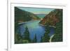 New Mexico, Aerial View of Eagle Nest Lake and Dam-Lantern Press-Framed Premium Giclee Print
