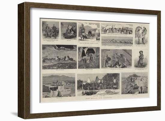 New Mexico and Colorado-null-Framed Giclee Print