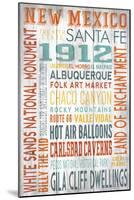 New Mexico - Barnwood Typography-Lantern Press-Mounted Art Print