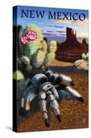 New Mexico - Blond Tarantula-Lantern Press-Stretched Canvas