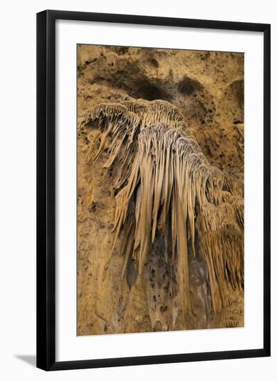 New Mexico, Carlsbad Caverns National Park. Calcite Flowstone in the Big Room-Kevin Oke-Framed Photographic Print