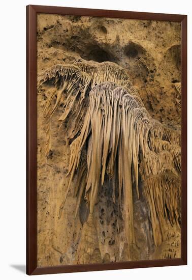 New Mexico, Carlsbad Caverns National Park. Calcite Flowstone in the Big Room-Kevin Oke-Framed Premium Photographic Print